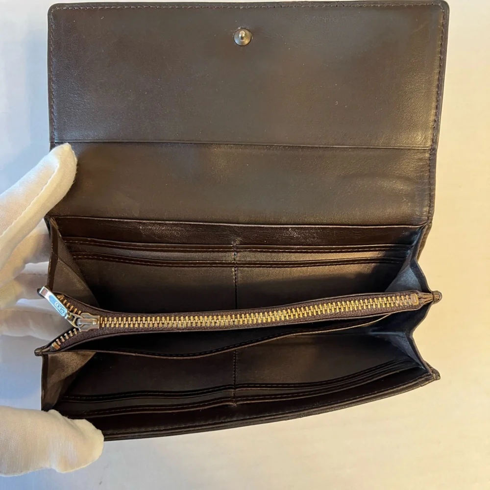 Burberry blue label plaid long wallet‎